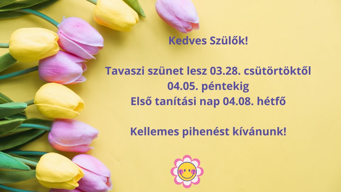 Tavaszi szünet 2024. november